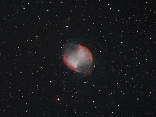 M27 - Планетарная туманность Гантель в созвездии Лисички (HaOIII)